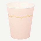 Guldkantad Pappersmugg Ljusrosa