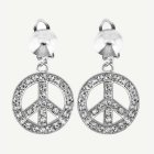 Peace-örhängen med sten