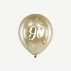 90 År Ballonger Guld