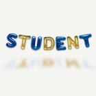Student Ballonggirlang Blå/Guld