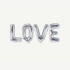 Love Folieballonger Silver