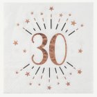 Servetter 30 Års Födelsedag Rosa Guld