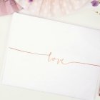 Love Gästbok Roséguld/Vit