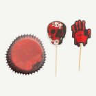 Blodig Hand Muffinsformar & Tårtpinnar