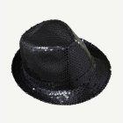 Paljett Trilby Hatt Svart
