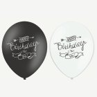 Svarta & Vita Födelsedagsballonger
