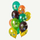 Dinosaur Roars Metallic Ballonger Mix Grön