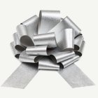 Glitterrosett Silver