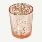 Glas Värmeljushållare Metallic Roséguld
