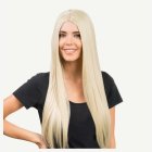 Lång Platt Peruk Blond