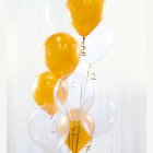 Ballongbukett Genomskinlig/Guld