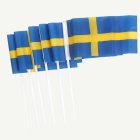 Svenska Tygflaggor På Pinne