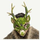 Hjortskelett Mask Mossgrön