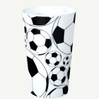 Fotboll Återanvändbara Plastmuggar Svart/Vit