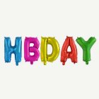 Hbday Folieballonger Flerfärgade
