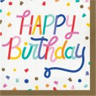 Konfetti Happy Birthday Servetter