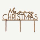 Merry Christmas Trä Tårttopper