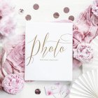 Bröllop Fotoalbum Vit