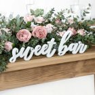 3D Sweet Bar Träskylt Vit