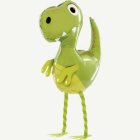 Söt Tyrannosaurus Folieballong Grön