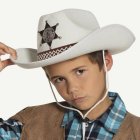 Barncowboyhatt Vit