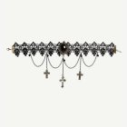 Gotiskt Choker Kors Pärlor