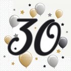 30 År Ballonger Servetter