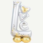 Love Mega Folieballong Vit