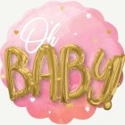 Oh Baby Folieballong Rosa