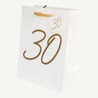 30 År Presentpåse Vit/Guld