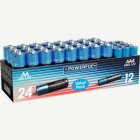 Powerful Batterier 24 AA + 12 AAA