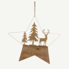 Julstjärna Med Ren Upphängning Guld
