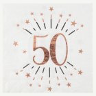 Servetter 50 Års Födelsedag Rosa Guld