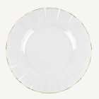 Återanvändbara plasttallrikar Transparent/Guld
