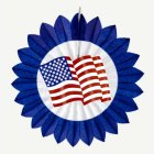 USA Solfjäder Blå