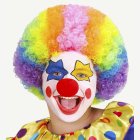Regnbbågsfärgad Clownperuk Barn