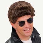 Peruk, slikhår, Grease, brun