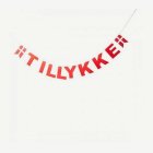 Tillykke Girlang Röd