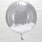 Runda Transparenta Ballonger Med Fjädrar