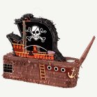 Piratskepp Piñata Brun