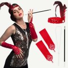 20-tal Flapper Set Röd