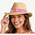 Party Girls Stråhatt Beige/Rosa