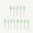Happy Birthday Tårtljus Grön