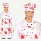 Blodigt Kockförkläde & Kockmössa