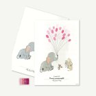 Affisch Fingeravtryck Elefant Ljusrosa