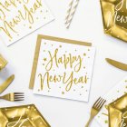 Happy New Year Servetter Guld