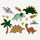 Dinosaurie Falska Tatueringar