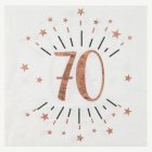 Servetter 70 Års Födelsedag Rosa Guld