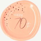 Papperstallrikar 70 År Lush Blush