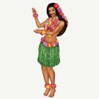 Hawaii Huladansös Pappfigur